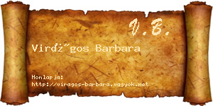 Virágos Barbara névjegykártya